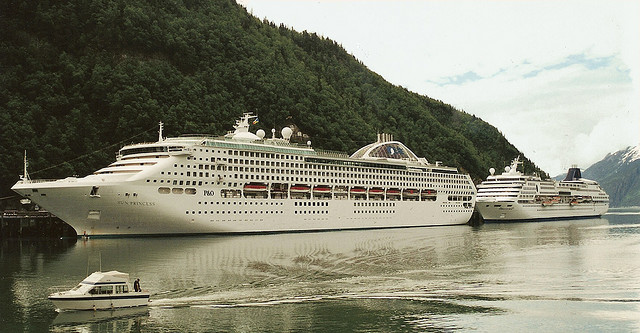 Cruise ship in Skayway Alaska