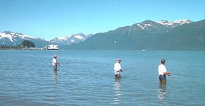 Fishing in the port of Valdez, Alaska